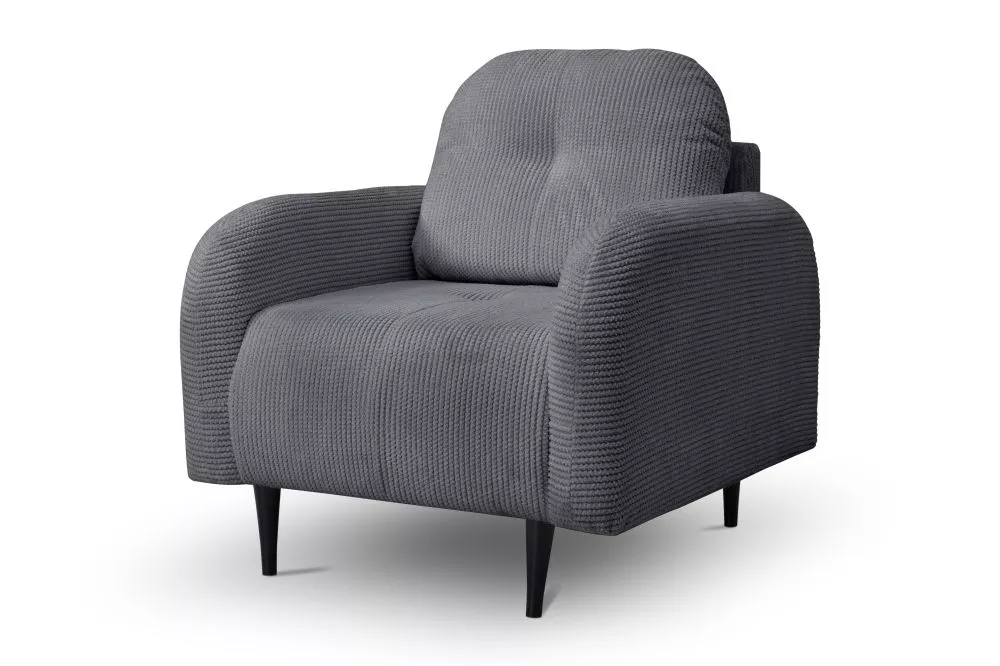 Mīksts krēsls Cloud 1S standard Sēdvietas dziļums: 54 cm, · Tumši pelēks · 86 × 90 × 91 cm