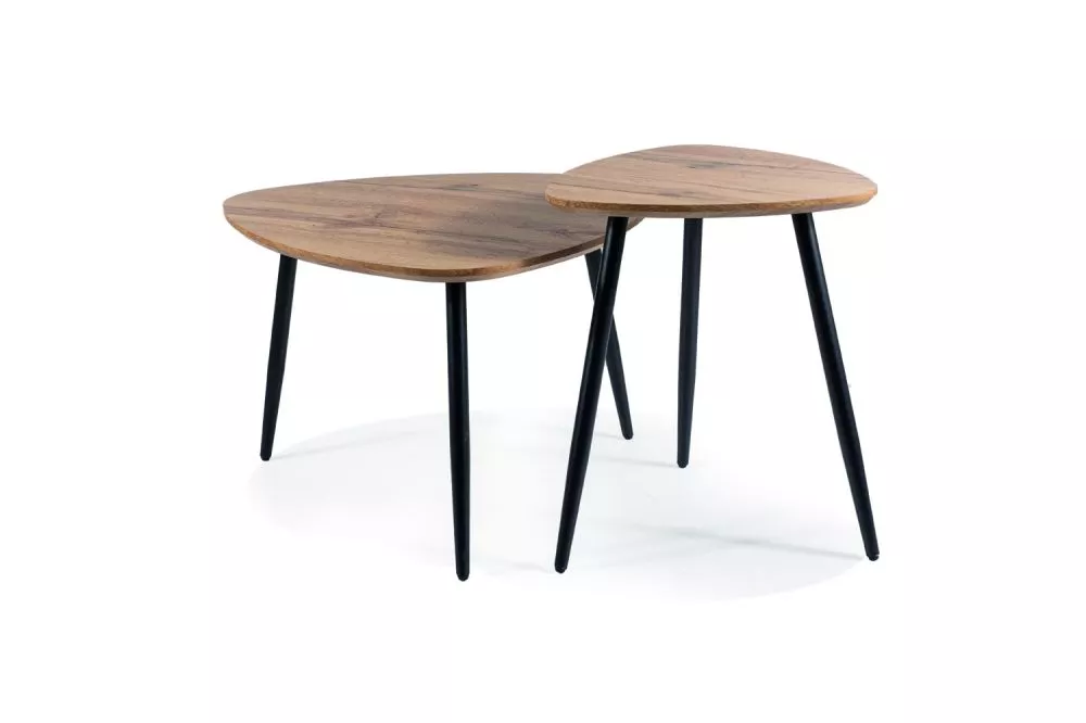 Žurnālgalds Twin Set · Ozols artisan · 60 × 60 × 40 cm