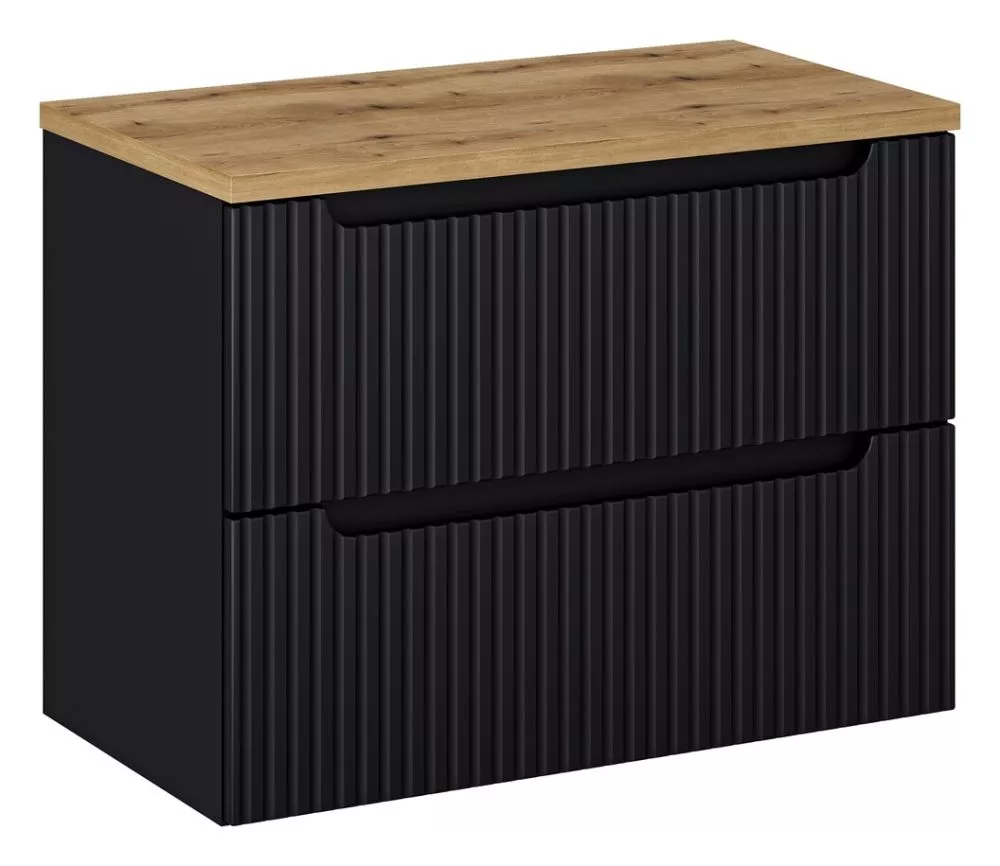 Vannas istabas skapītis Nova Black 82-2S Top · 80 × 40 cm