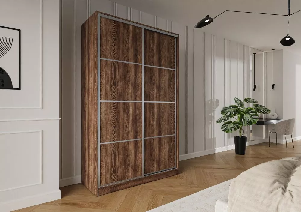 Skapis Trend 3 · Kastanis · 150 × 60 × 245 cm