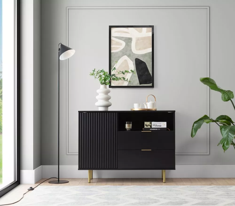 Kumode Nubia NB-01 · Melns · 107 × 41 × 80 cm