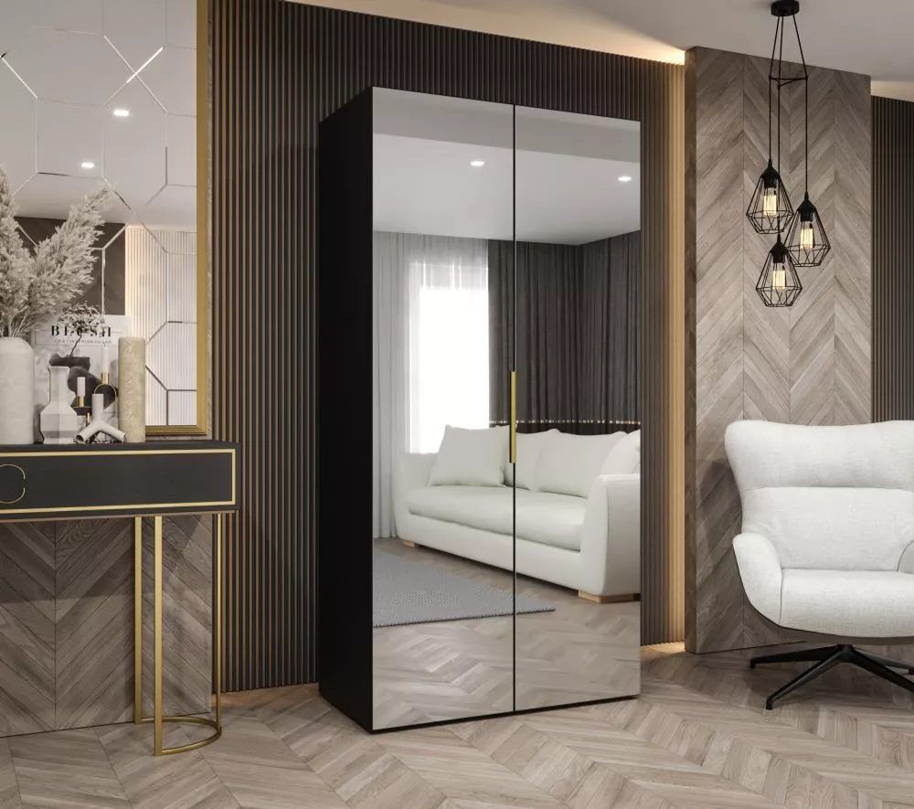 Skapis Marbella 3 · Melns · 100 × 50 × 202 cm