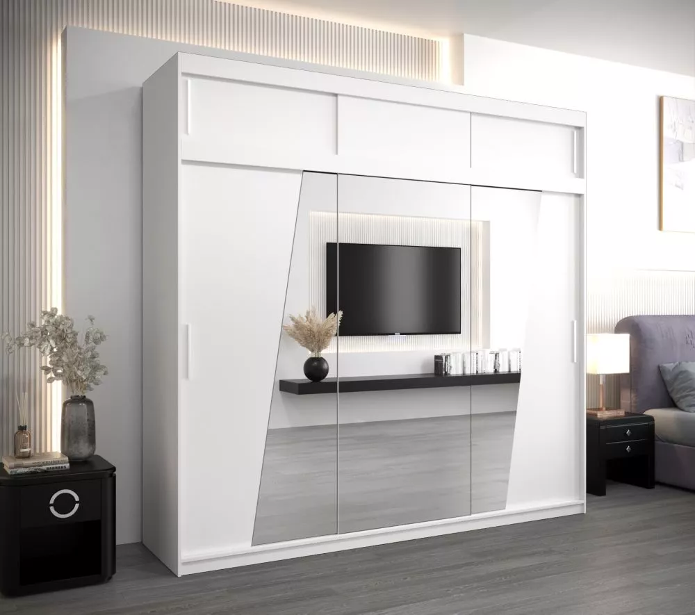 Skapis Rhomb Premium · Balts · 250 × 62 × 240 cm