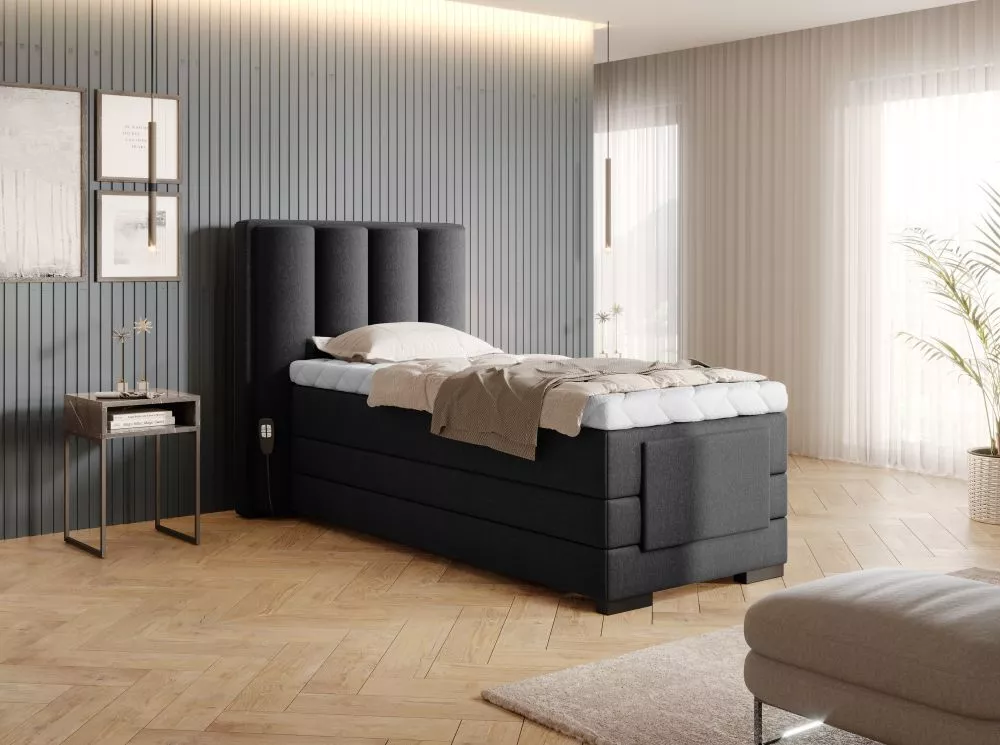 Gulta Veros 90x200 Electric Boxspring Standard Guļamvietas platums: 90 cm, Guļamvietas garums: 200 cm, · Melns · 108 × 2