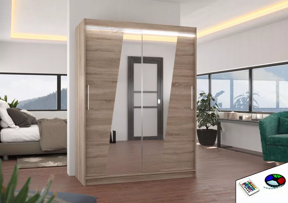 Skapis Bolton ar LED · Trifele · 150 × 58 × 200 cm