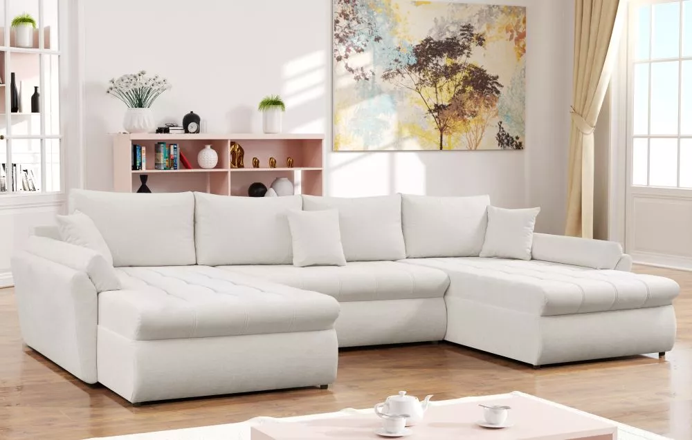 Dīvāns Lola U Standard · Sudrabs · 185 × 357 × 85 cm