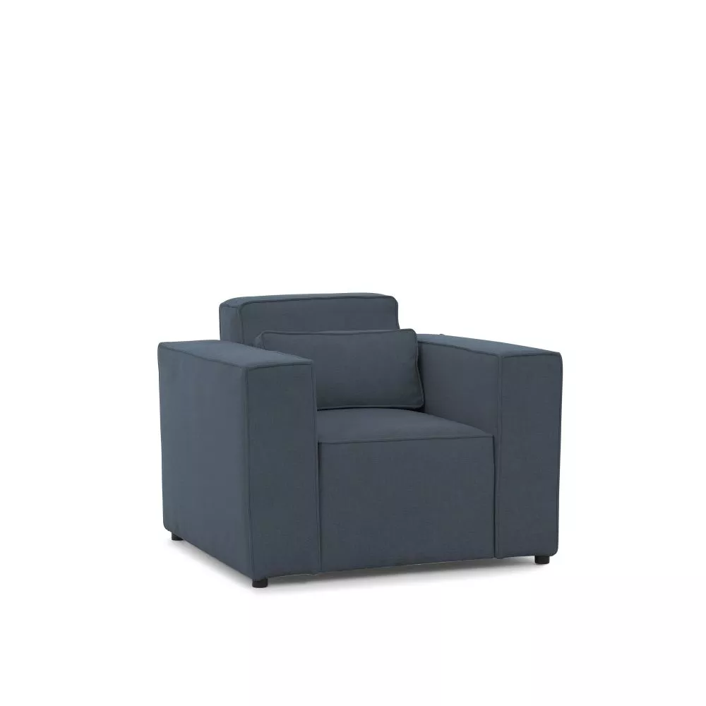 Mīksts krēsls Castel 1S Standard Sēdvietas dziļums: 47 cm, · Tumši zils · 101 × 92 × 80 cm