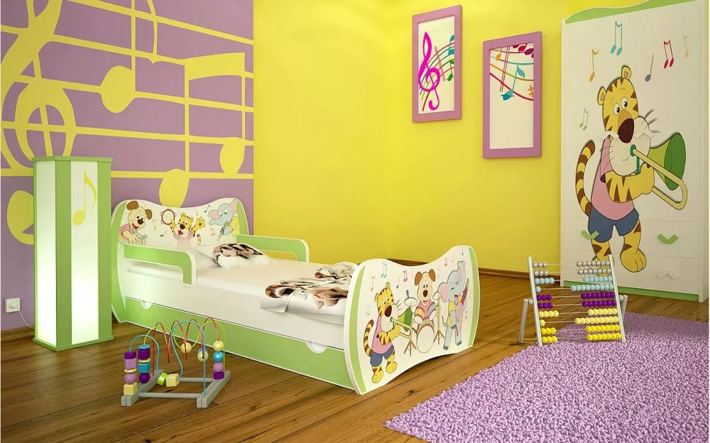 Bērnu gulta Dream L06 180x90 DM14 ar stelāžu Guļamvietas platums: 90 cm, Guļamvietas garums: 180 cm, · 114 × 184 × 71 cm