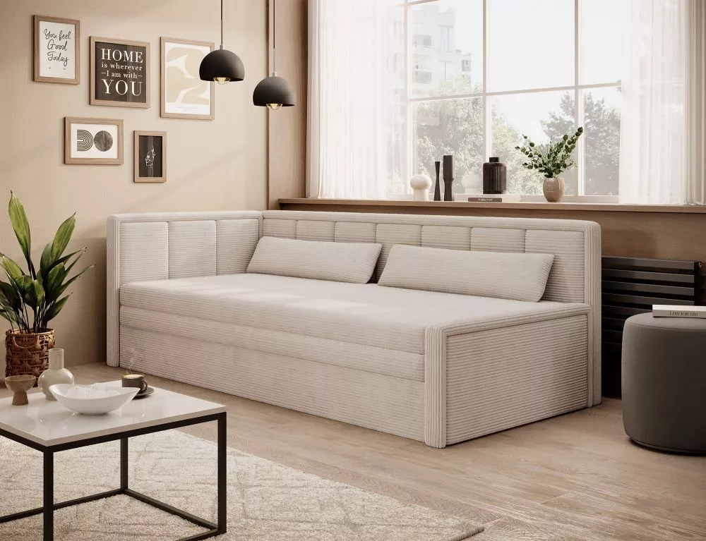 Dīvāns Fulgeo standard · Gaiši bēšs · 82 × 214 × 77 cm