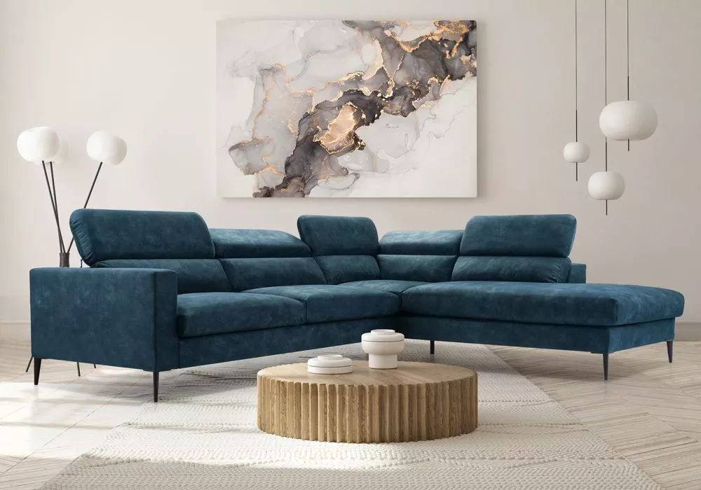 Dīvāns Jezzi Standard · Zils · 250 × 300 × 94 cm