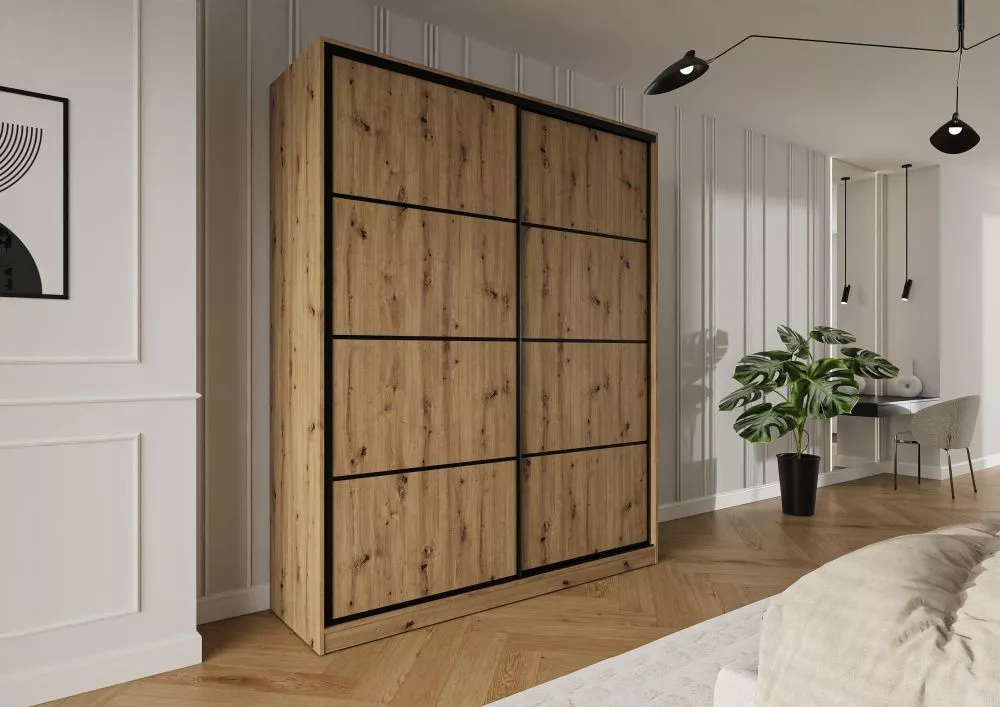Skapis Trend 3 · Ozols artisan · 180 × 60 × 245 cm