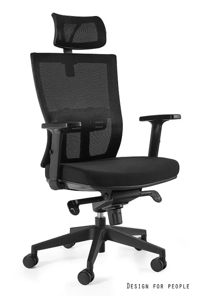 Datorkrēsls Link Sēdvietas platums: 48 cm, Materiāls: plastmasa, · Melns · 69 × 114 cm