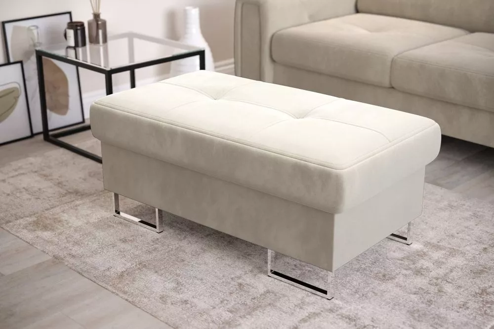 Pufs Galaxy P 100x55 Standard Auduma numurs: Monolith 02, · Krēma · 100 × 45 × 55 cm