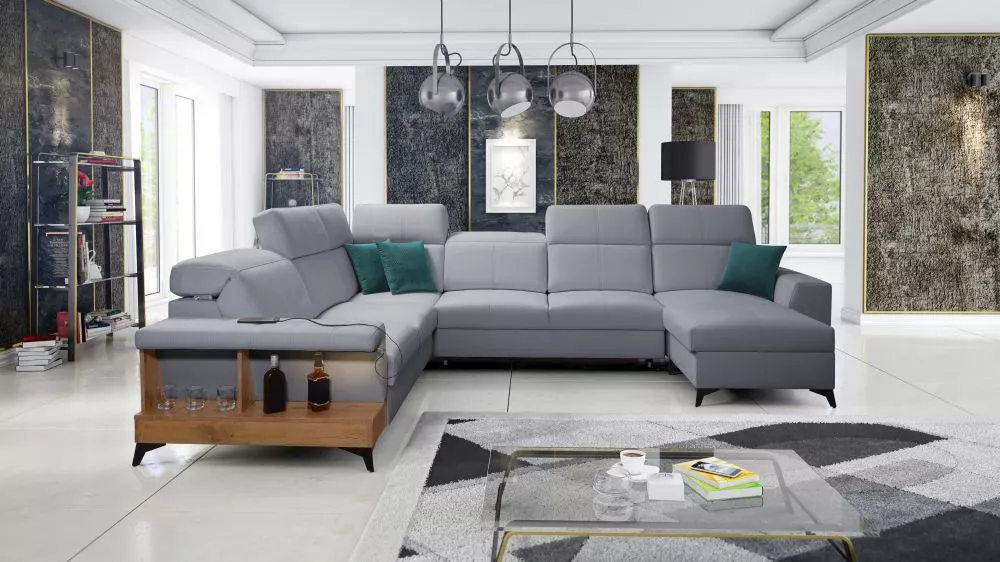 Dīvāns Belutti 8 Lancelot Standard · Pelēks · 288 × 362 × 84 cm