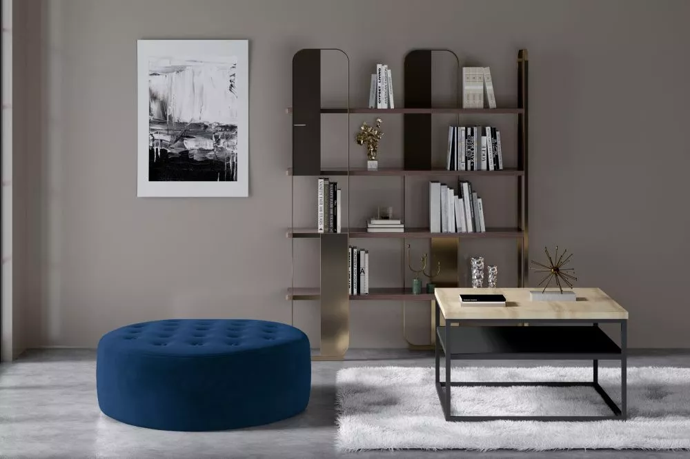 Pufs Monty Standard Auduma numurs: Monolith 77, · Zils · 70 × 28 × 70 cm