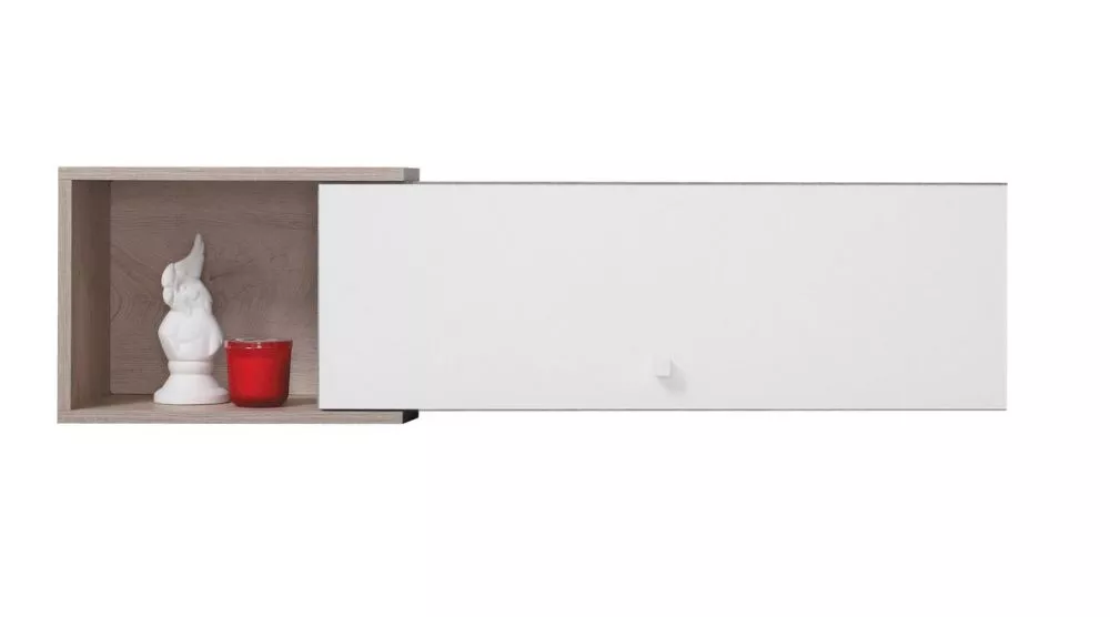 Plaukts Sigma SI13 · Betons + balts + ozols · 110 × 30 × 25 cm