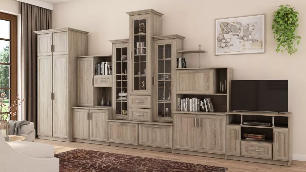 Sekcija Hades+SZ+RTV · Ozols sonoma · 440 × 50 × 220 cm