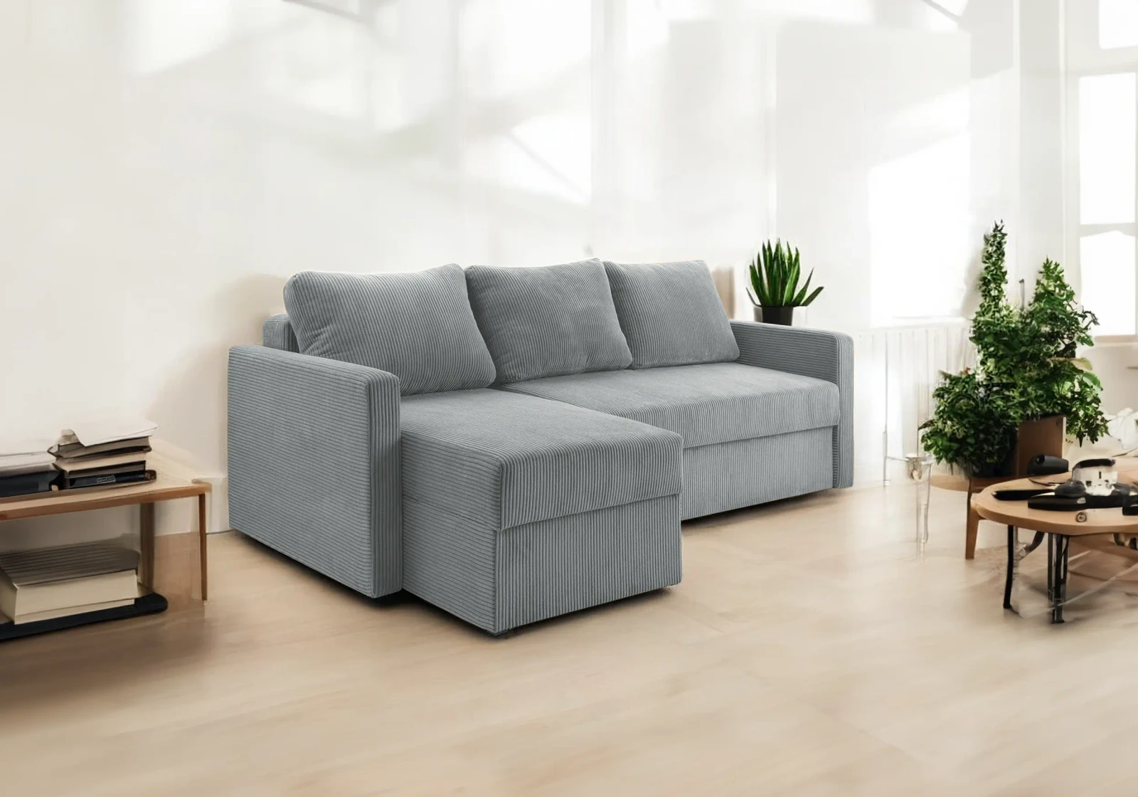 Dīvāns Lupo Corner Standard · Pelēks · 143 × 228 × 90 cm