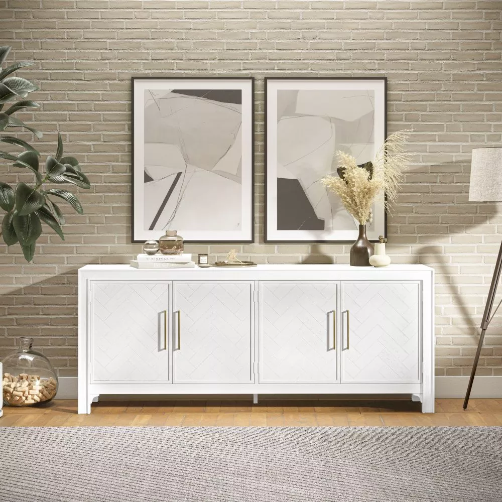 Kumode Avola AV2056-79 · Balts · 201 × 46 × 81.5 cm