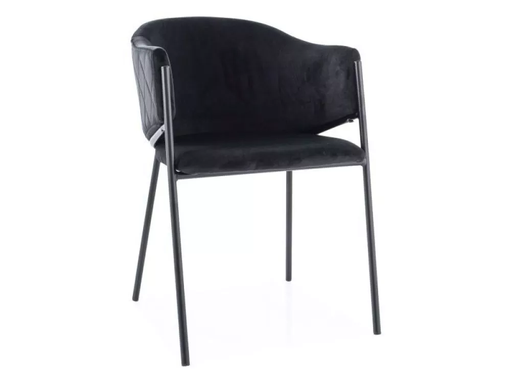 Krēsls Bono Black Velvet · Melna · 77 × 55 × 44 cm