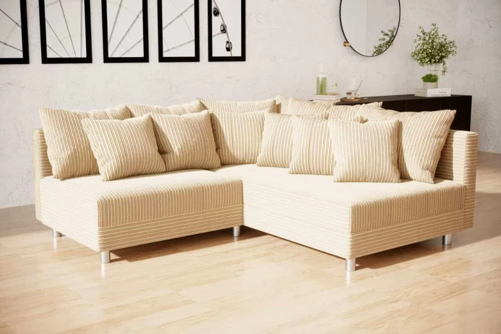 Dīvāns Claudia L Standard · Gaiši bēšs · 194 × 204 × 75 cm