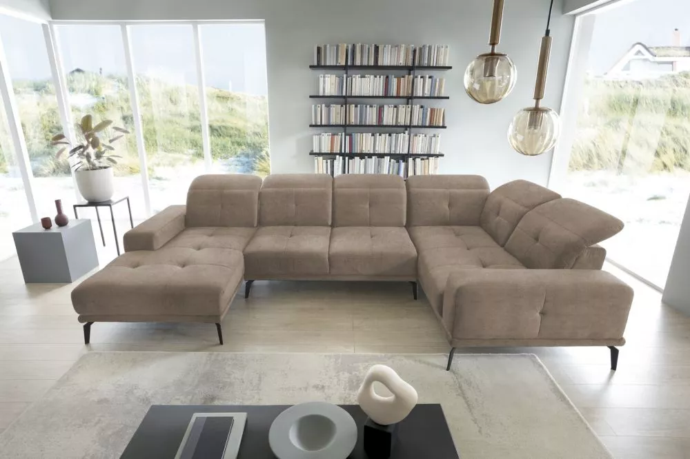 Dīvāns Neviro Premium standard · Gaiši brūns · 201 × 350 × 57 cm