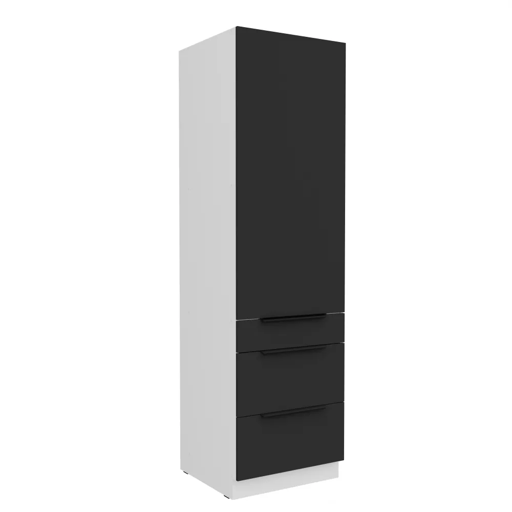 Virtuves skapis Aria Black 60 DKS-210 3S1F