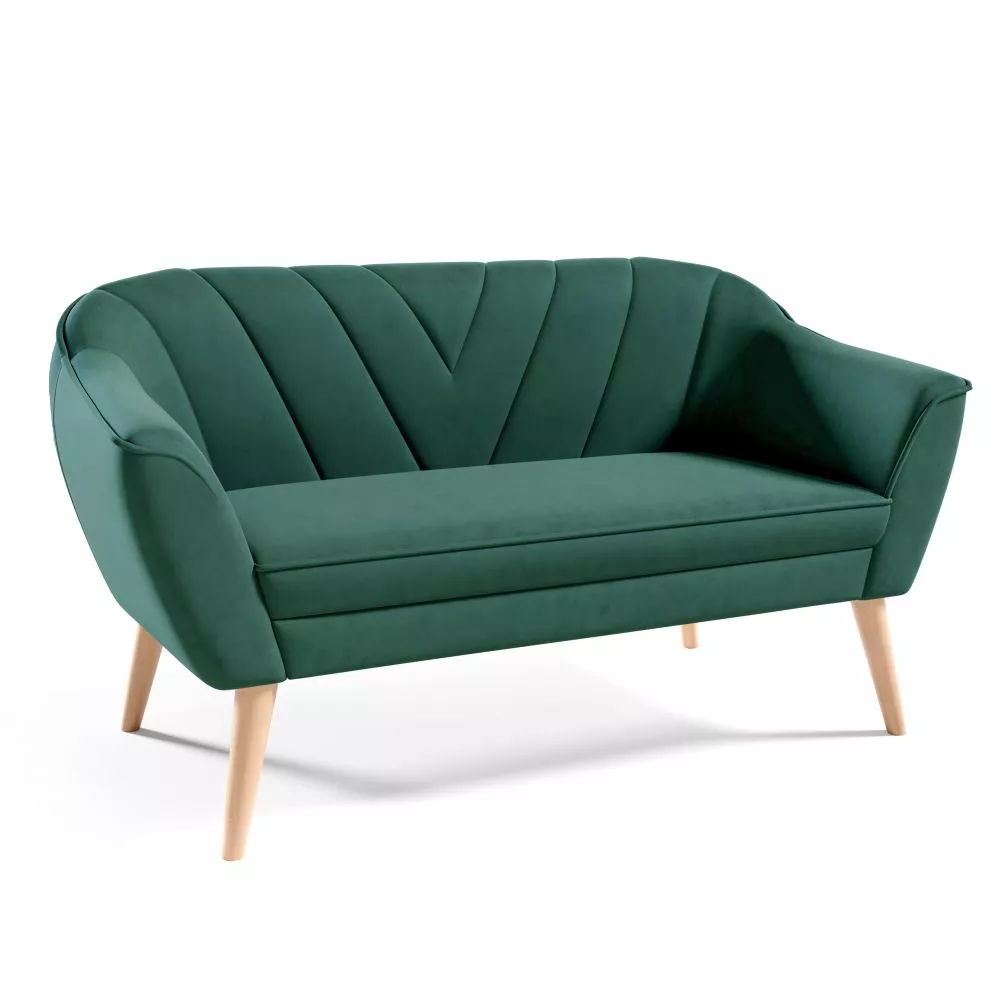 Dīvāns Sofa Flora 205 standard · Tumši zaļš · 71 × 150 × 75 cm