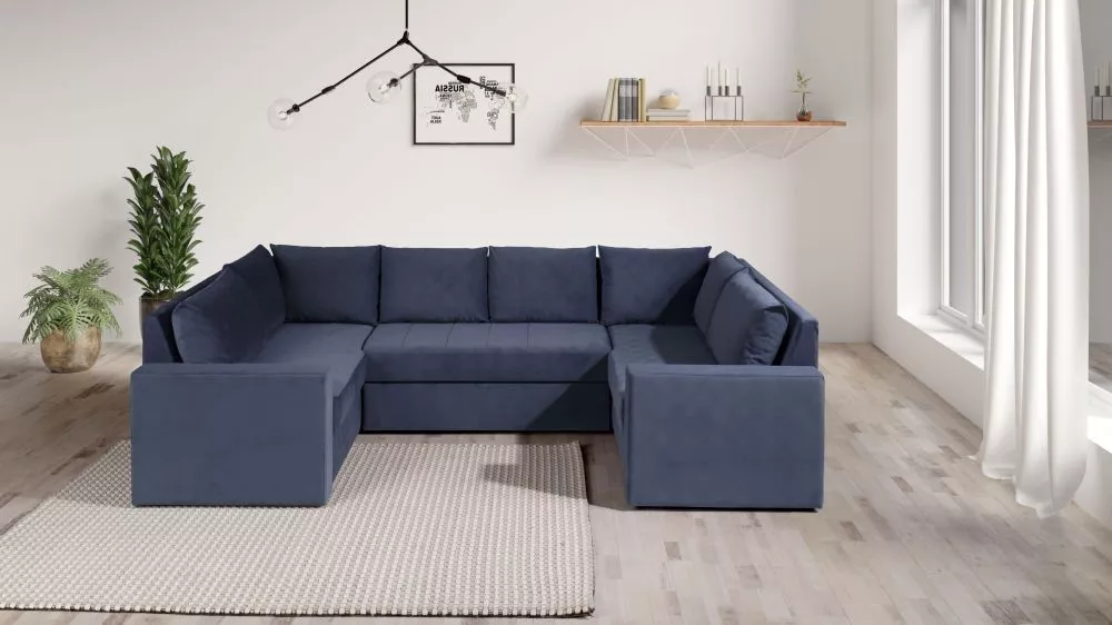 Dīvāns Denver Plus Standard · Grafīts · 182 × 285 × 95 cm