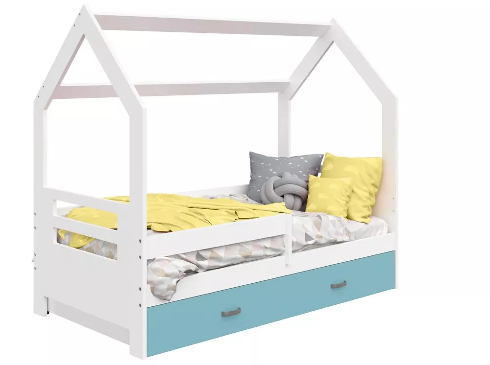 Bērnu gulta Domek D3-B ar stelāžu Guļamvietas platums: 80 cm, Guļamvietas garums: 160 cm, · 87 × 164 × 144 cm