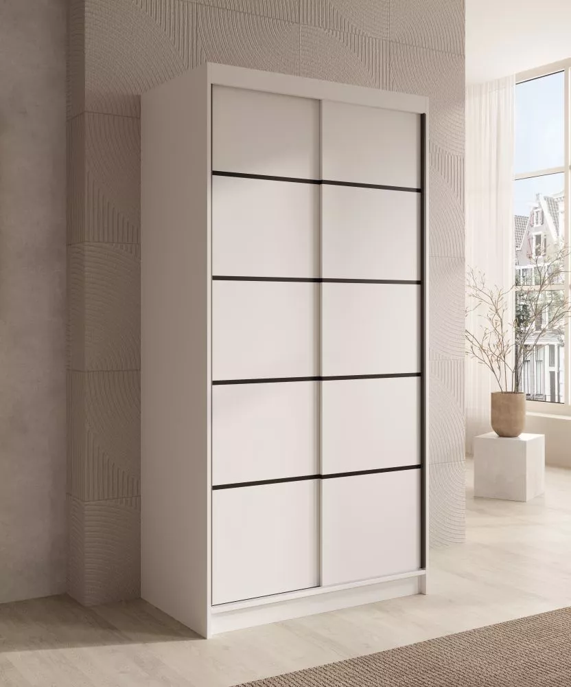 Skapis Verto 100 · Balts · 100 × 58 × 200 cm