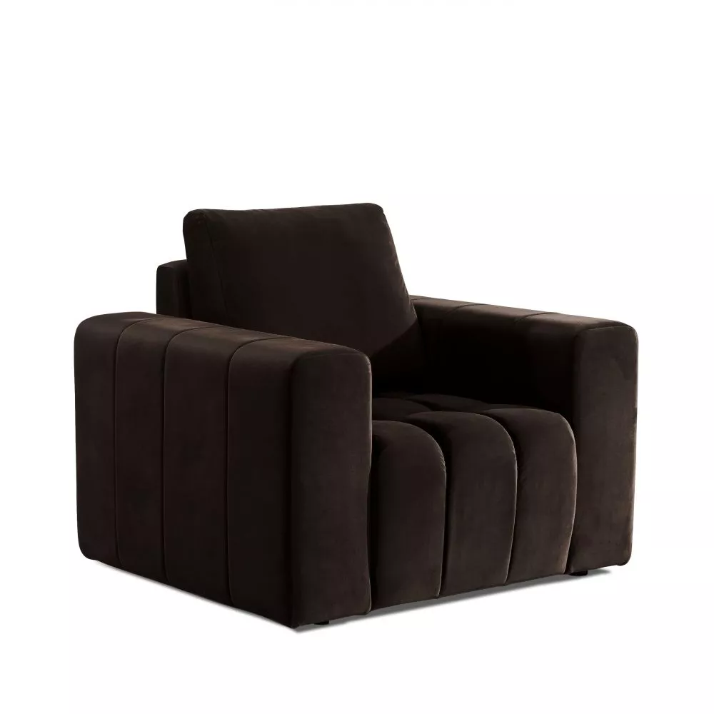 Mīksts krēsls Lazaro 1S Premium Standad · Tumši brūns · 108 × 89 × 85 cm