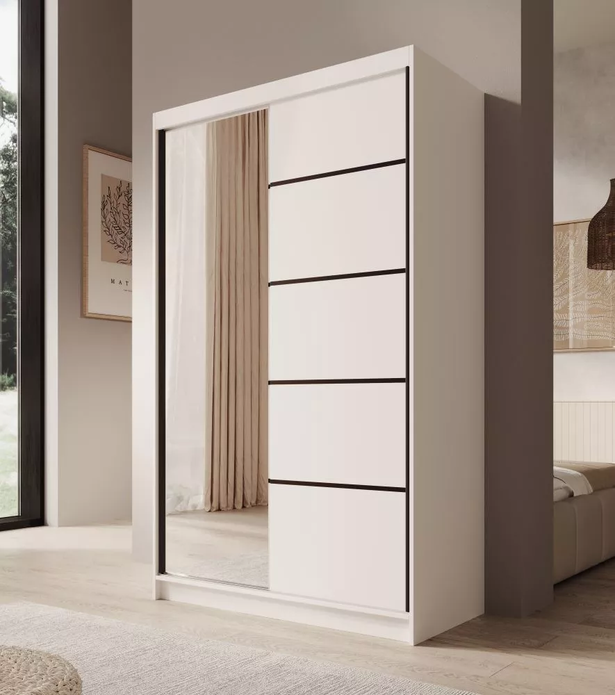 Skapis Castello · Balts · 120 × 58 × 200 cm