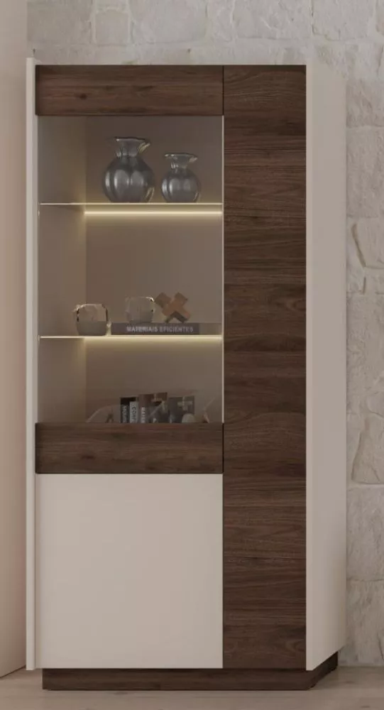Sekcija Kobe 102 ar LED Korpusa krāsa: bēšs, · 85.4 × 40 × 190 cm
