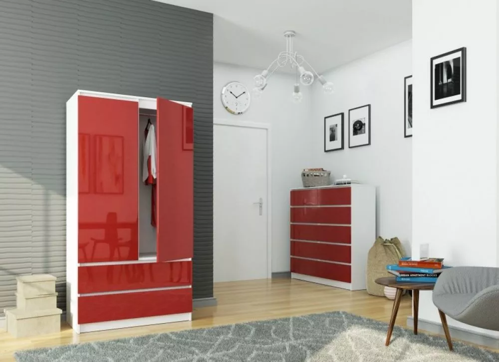 Skapis S902D2SZ Gloss · 90 × 51 × 180 cm