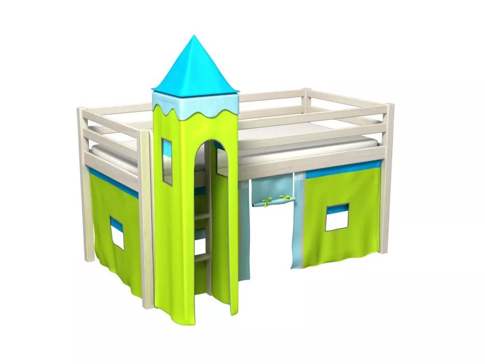 Bērnu gulta Gabi Tower ar stelāžu Guļamvietas platums: 80 cm, Guļamvietas garums: 180 cm, · 88 × 188 × 106 cm