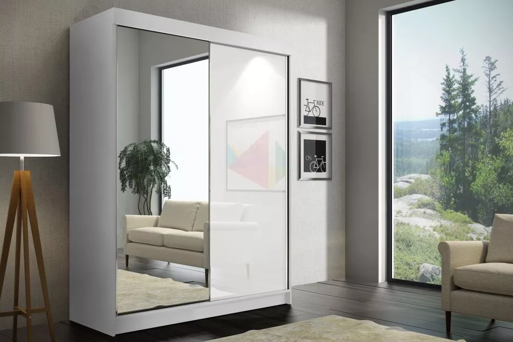 Skapis Samba Premium · Balts · 200 × 62 × 216 cm