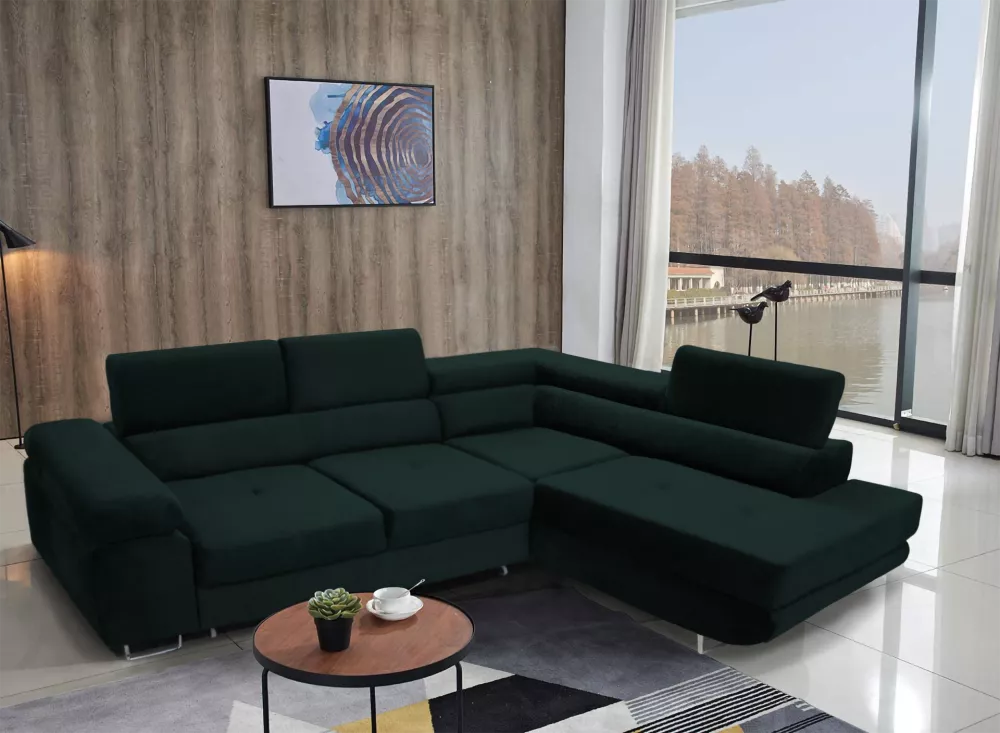 Dīvāns Anton L Premium Standard · Zaļš · 200 × 273 × 73 cm