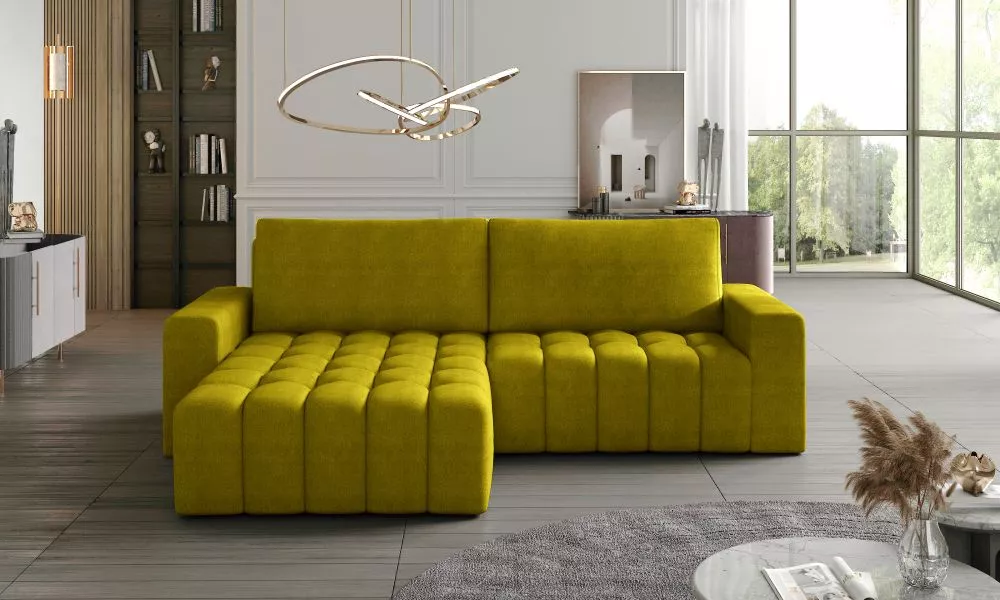 Dīvāns Bonett Standard · Dzeltens · 160 × 245 × 85 cm