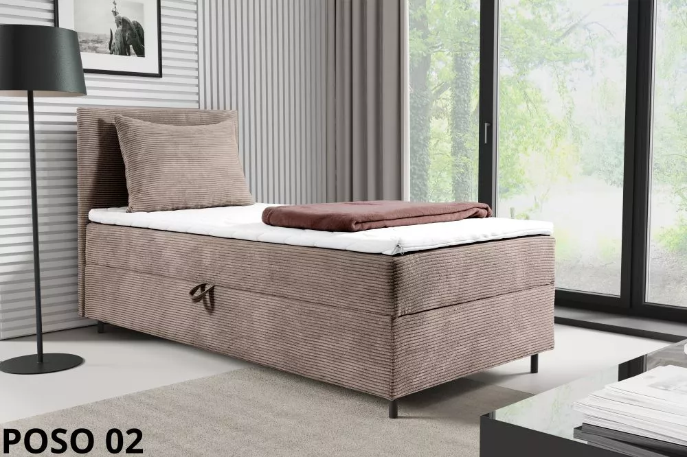 Gulta Poso R Mini Boxspring Standard Guļamvietas platums: 70 cm, Guļamvietas garums: 200 cm, · Bēšs · 73 × 206 × 112 cm
