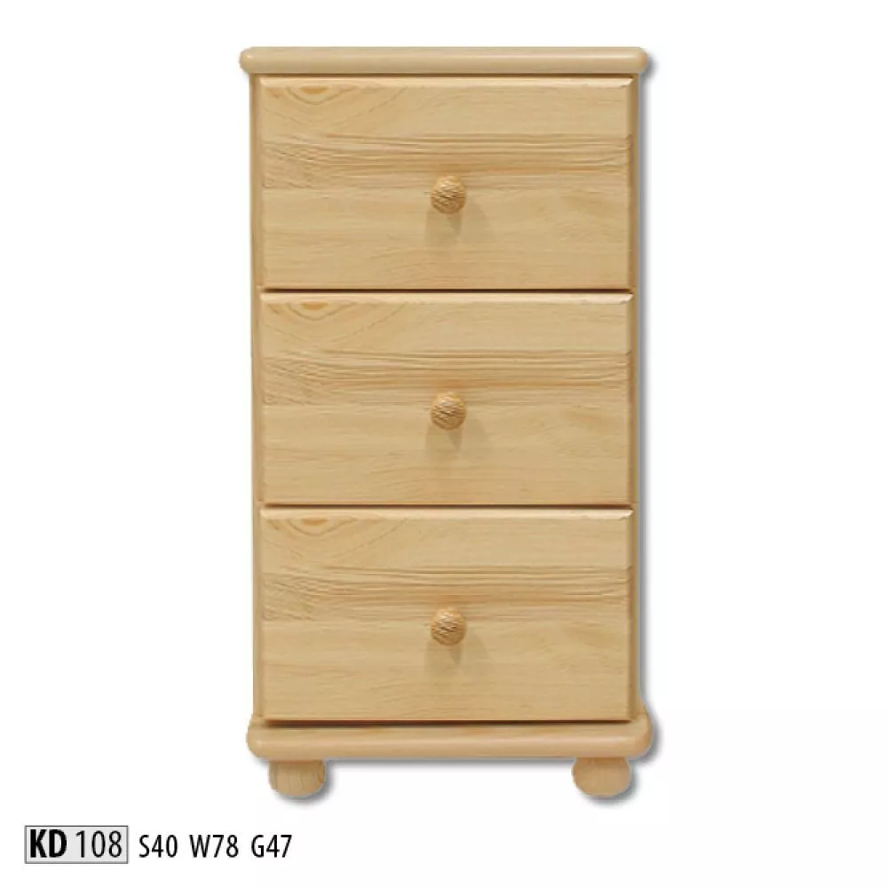 Kumode KD 108 · Priede · 40 × 47 × 78 cm