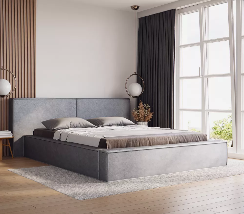 Gulta Enzo Standard ar stelāžu Guļamvietas platums: 120 cm, Guļamvietas garums: 200 cm, stelāžas tips: koka, · Pelēks · 