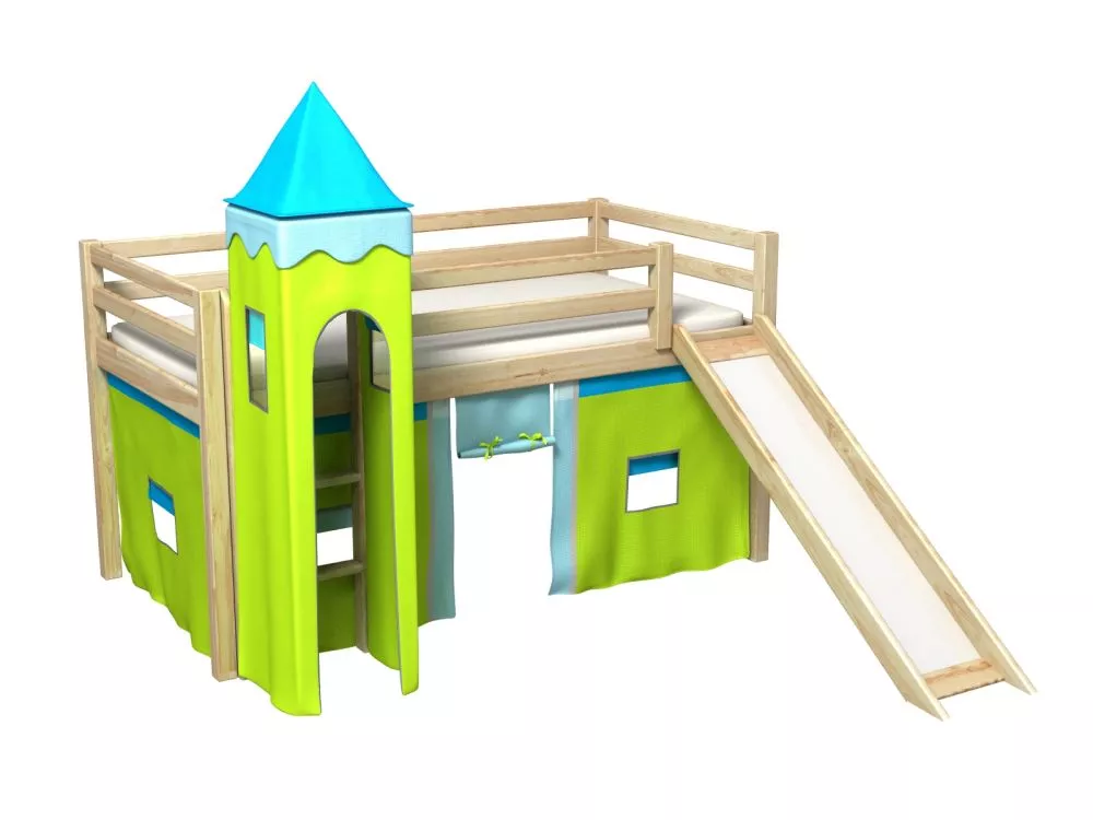 Bērnu gulta Gabi Z Tower ar stelāžu Guļamvietas platums: 80 cm, Guļamvietas garums: 180 cm, · 88 × 188 × 106 cm