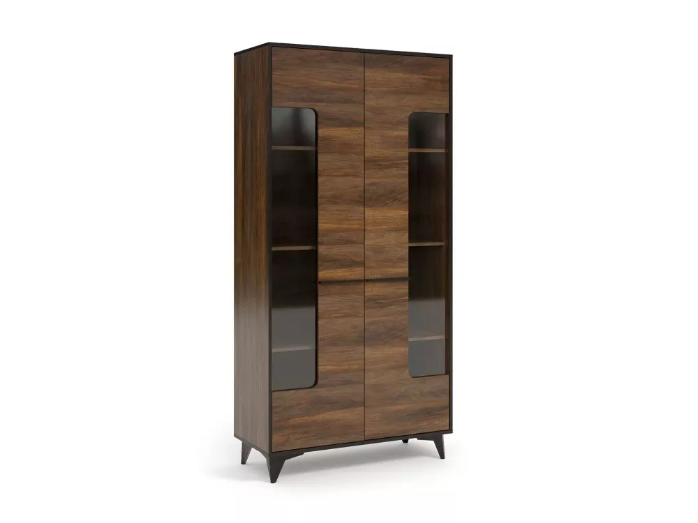 Sekcija Frida 2 W2D ar LED · Rieksts · 91 × 40 × 185 cm