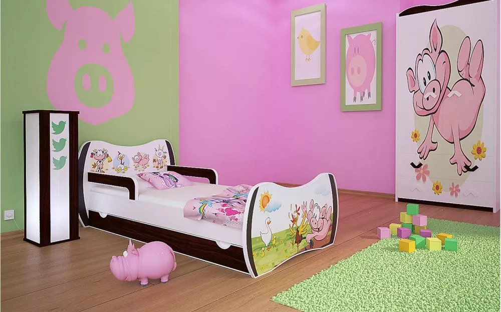 Bērnu gulta Dream L04 160x80 DM21 ar stelāžu Guļamvietas platums: 80 cm, Guļamvietas garums: 160 cm, · 104 × 164 × 71 cm
