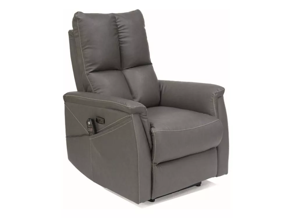 Mīksts krēsls Neptun M Buffalo Sēdvietas dziļums: 57 cm, Maksimālais dziļums: 160 cm, · Pelēks · 76 × 94 × 96 cm