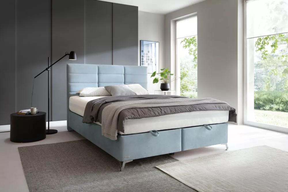 Gulta Logan Standard ar stelāžu Guļamvietas platums: 180 cm, Guļamvietas garums: 200 cm, stelāžas tips: metāla, · Gaiši 