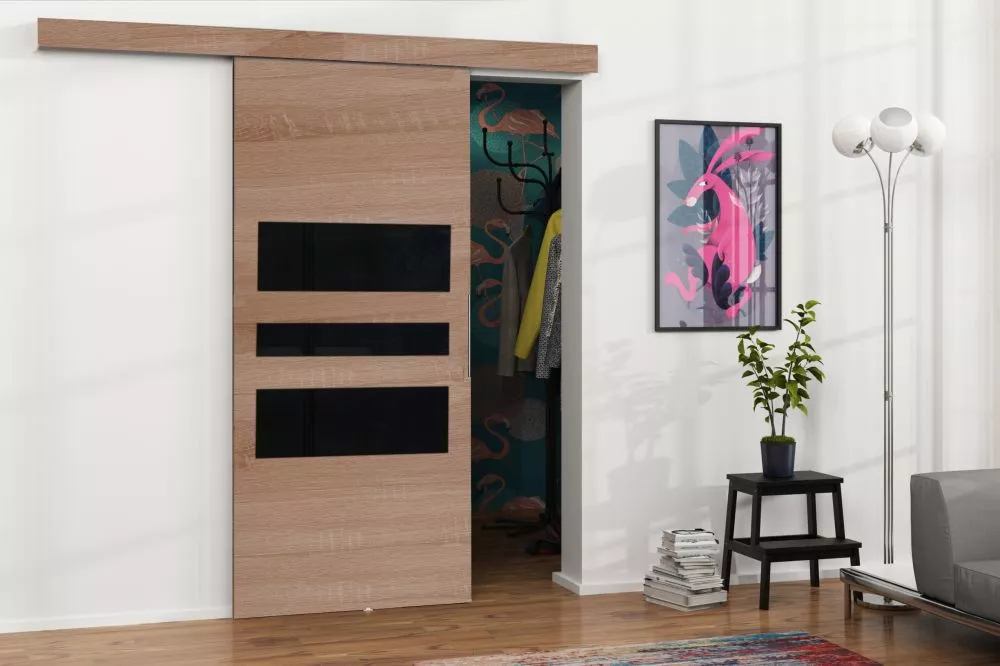 Bīdāmās durvis Malibu M-1 · Ozols sonoma · 86 × 205 cm