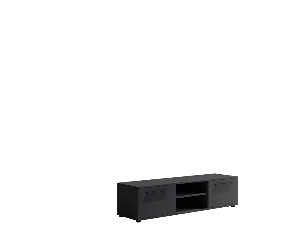 TV tumba Maxione MX-09/10 · Melna · 150 × 40 × 37 cm