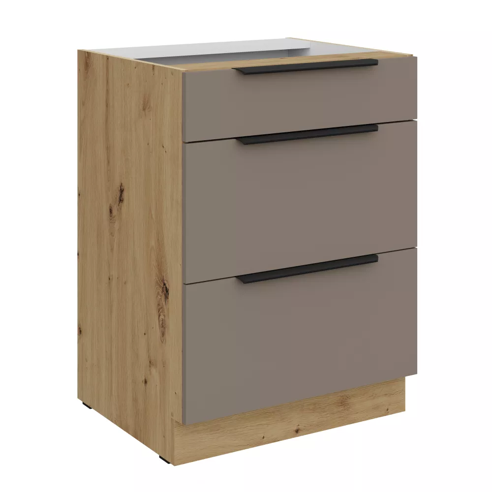 Virtuves skapis Aria Sandgrau 60 D 3S BB